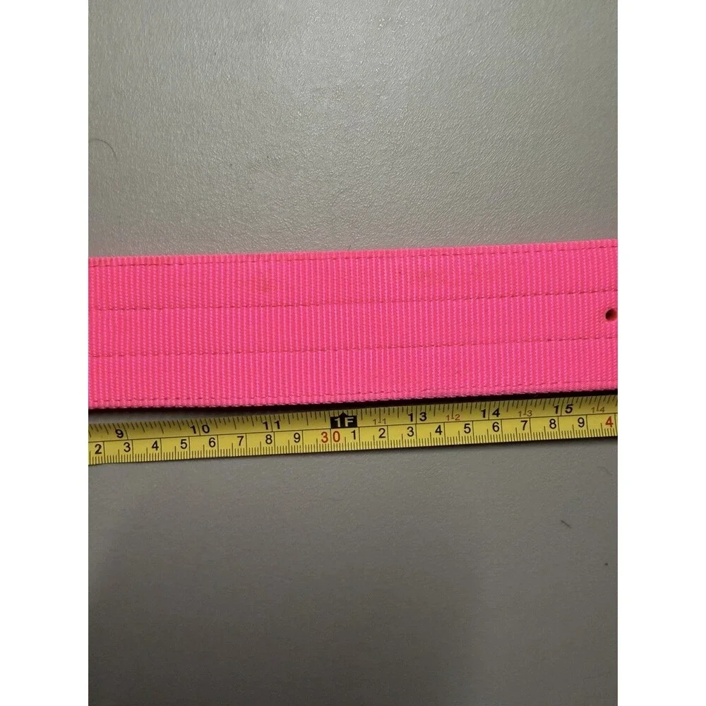 Dog Collar NWOT neon Pink Size Large (22” Long 2” Width)